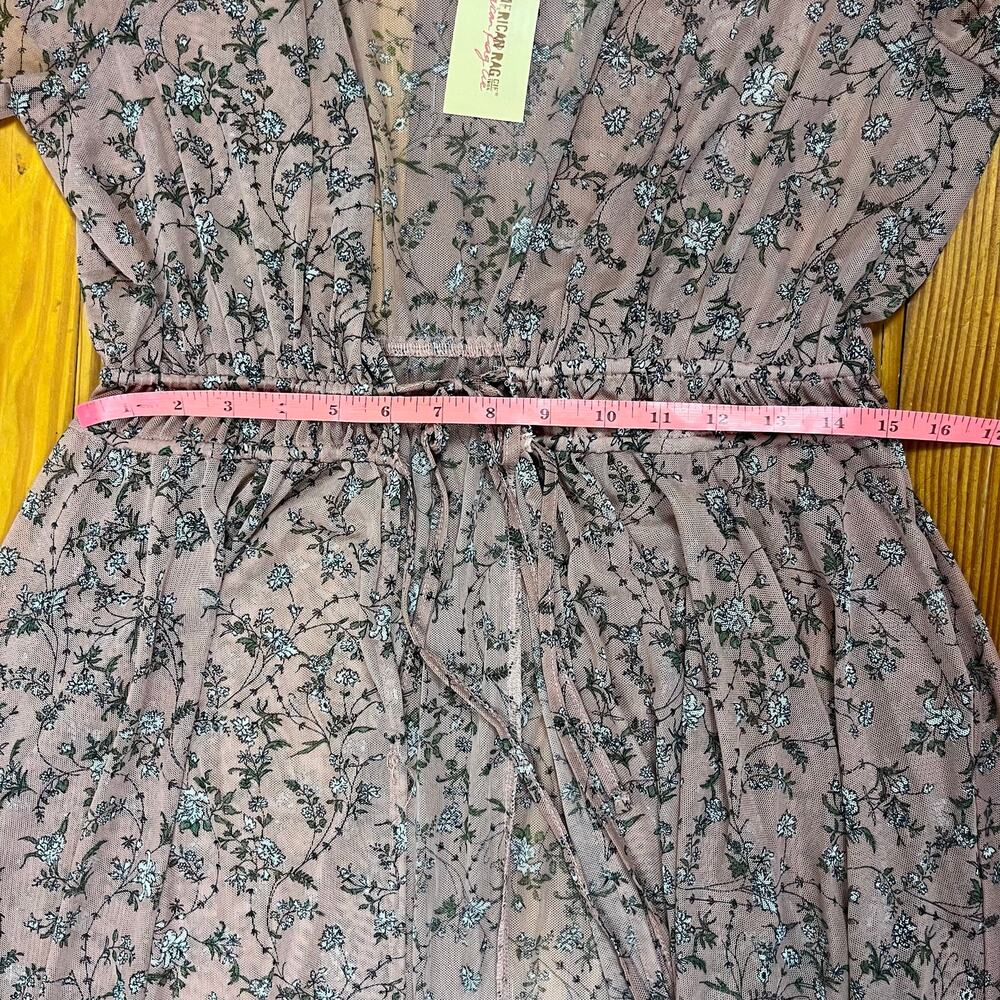 Fairycore Woodland Floral Mesh Sheer Duster Sz M NWT American Rag Boho Dress - Picture 15 of 16